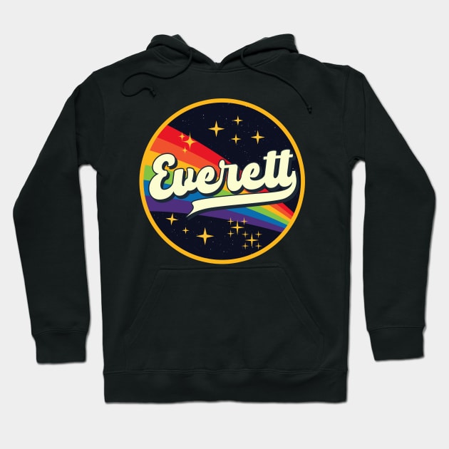 Everett // Rainbow In Space Vintage Style Hoodie by LMW Art